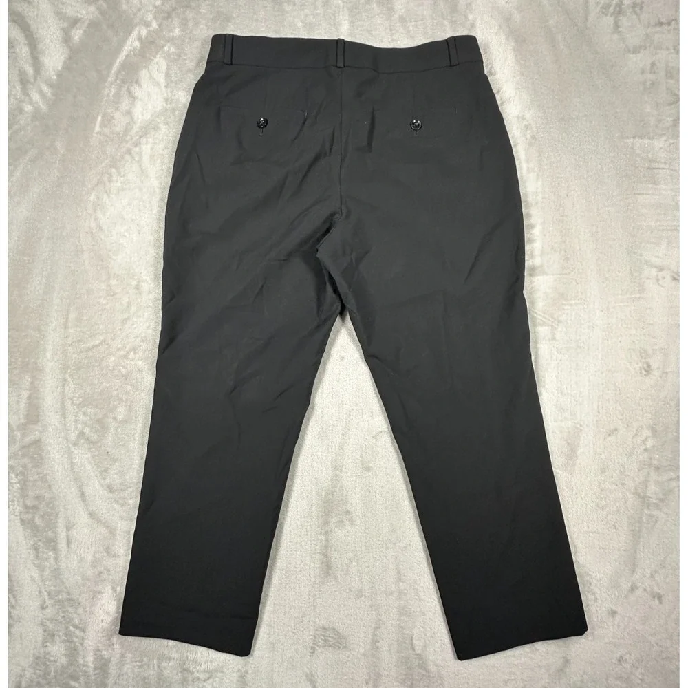Banana Republic Avery Trouser Pants Womens Size 10P Black Stretch Wool Slacks